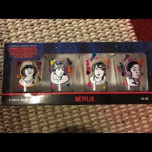 Stranger Things 4 Piece Glass Set NIB